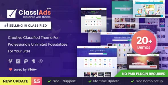 Classiads v6.1.9 – Classified Ads WordPress Theme