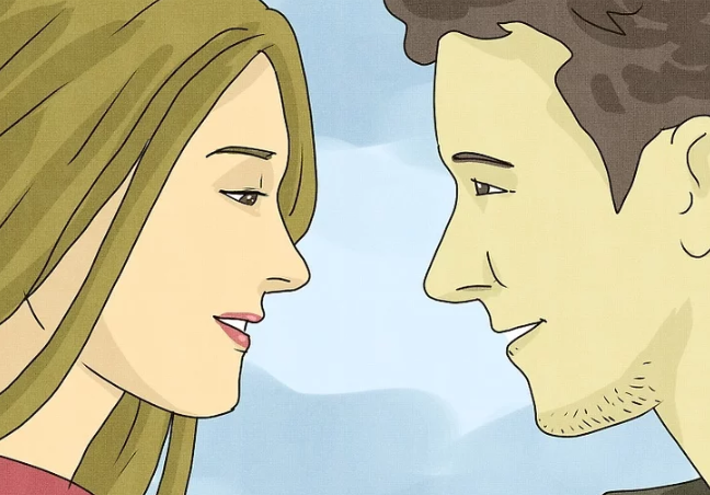 Her gaze will linger on your lips while you speak.